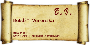 Bukó Veronika névjegykártya